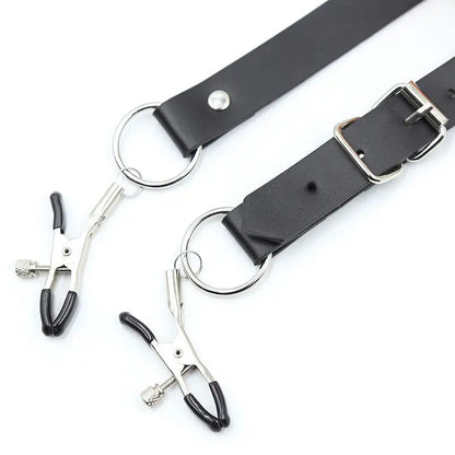 OHMAMA FETISH - PINZE PER CLITORIDE CON CINGHIE PER GAMBE - OHMAMA FETISH | Lingerie Harness Boutique