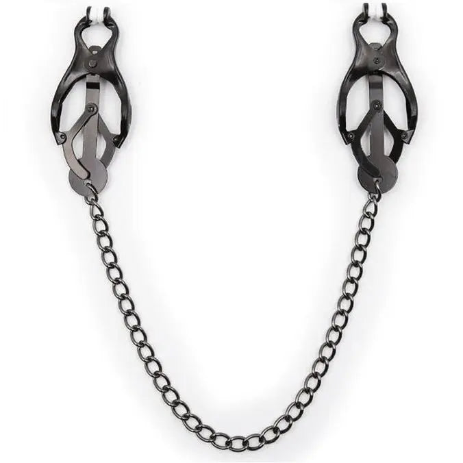 OHMAMA FETISH - Pinze per capezzoli giapponesi con catena nera - OHMAMA FETISH | Lingerie Harness Boutique