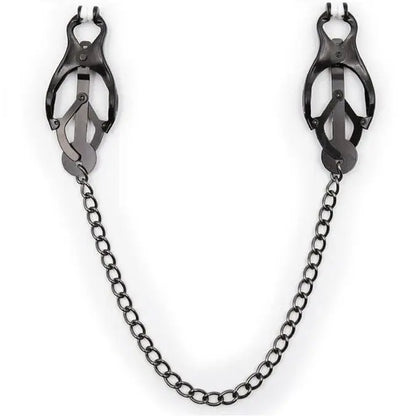 OHMAMA FETISH - Pinze per capezzoli giapponesi con catena nera - OHMAMA FETISH | Lingerie Harness Boutique