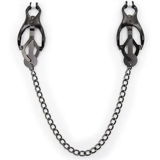 OHMAMA FETISH - Pinze per capezzoli giapponesi con catena nera - OHMAMA FETISH | Lingerie Harness Boutique