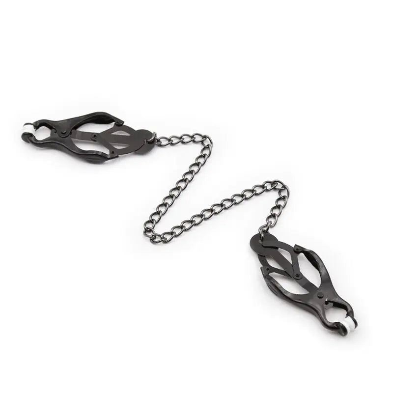 OHMAMA FETISH - Pinze per capezzoli giapponesi con catena nera - OHMAMA FETISH | Lingerie Harness Boutique