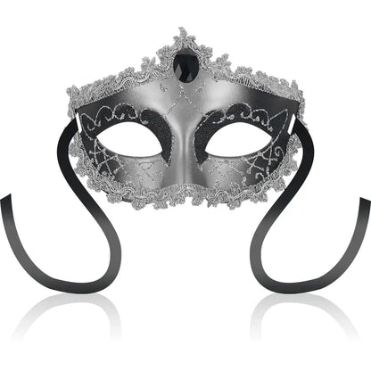OHMAMA - MASCHERE MASCHERA NERA DIAMOND GRIGIA - OHMAMA MASKS | Lingerie Harness Boutique