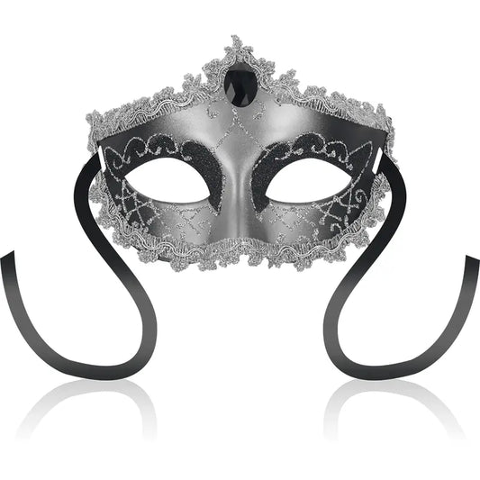 OHMAMA - MASCHERE MASCHERA NERA DIAMOND GRIGIA - OHMAMA MASKS | Lingerie Harness Boutique
