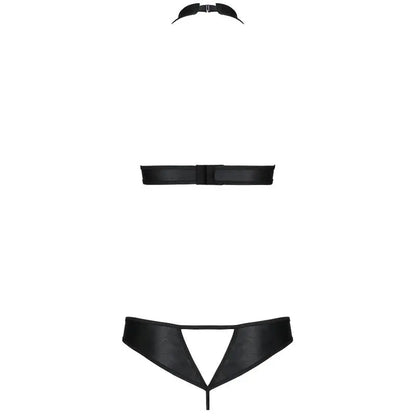PASSION - SET IN PELLE ECOLOGICA MALWIA L/XL - PASSION WOMAN SETS | Lingerie Harness Boutique