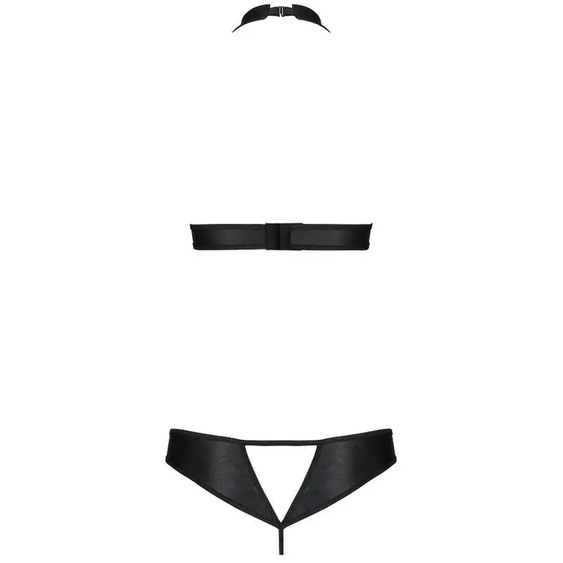 PASSION - SET IN PELLE ECOLOGICA MALWIA L/XL - PASSION WOMAN SETS | Lingerie Harness Boutique