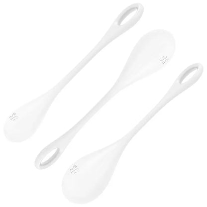 SATISFYER - SET DA ALLENAMENTO YONI POWER 1 BIANCO - SATISFYER BALLS | Lingerie Harness Boutique