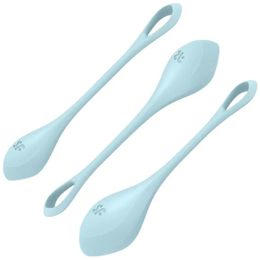 SATISFYER - SET DA ALLENAMENTO YONI POWER 2 BLU - SATISFYER BALLS | Lingerie Harness Boutique