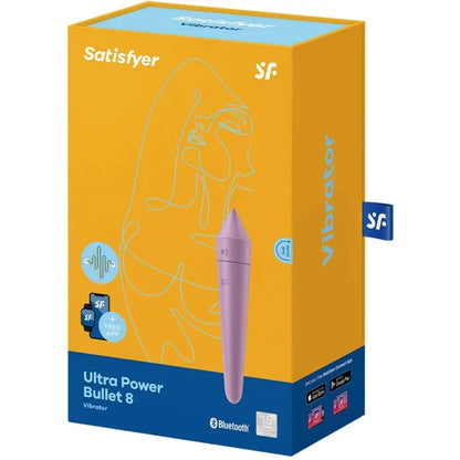 SATISFYER - ULTRA POWER BULLET 8 LILLA - SATISFYER CONNECT | Lingerie Harness Boutique