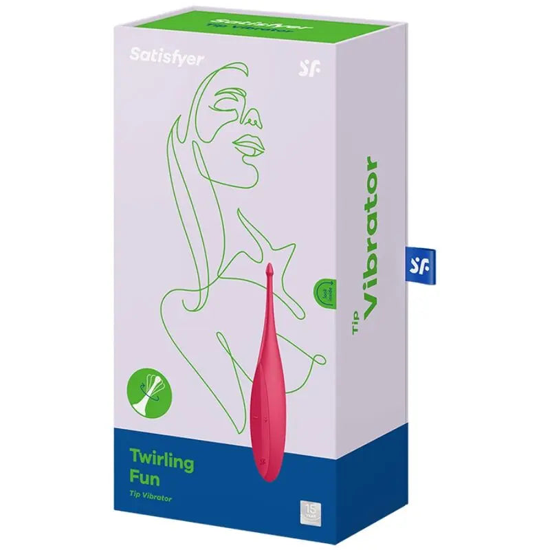 SATISFYER - VIBRATORE CON PUNTA TWIRLING FUN ROSSO - SATISFYER VIBRATOR | Lingerie Harness Boutique
