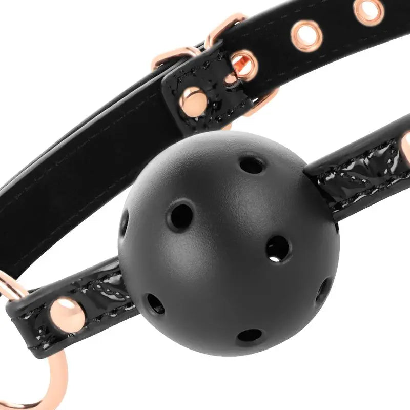 begme - black edition ball gag vegan in pelle Begme Fetish Games Lingerie Harness Boutique