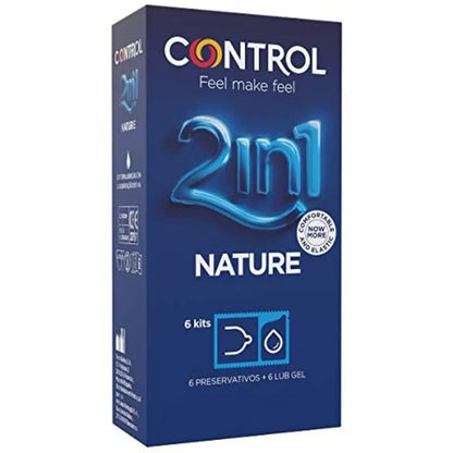 control - duo natura 2-1 conservante + gel 6 unità Control Lingerie Harness Boutique