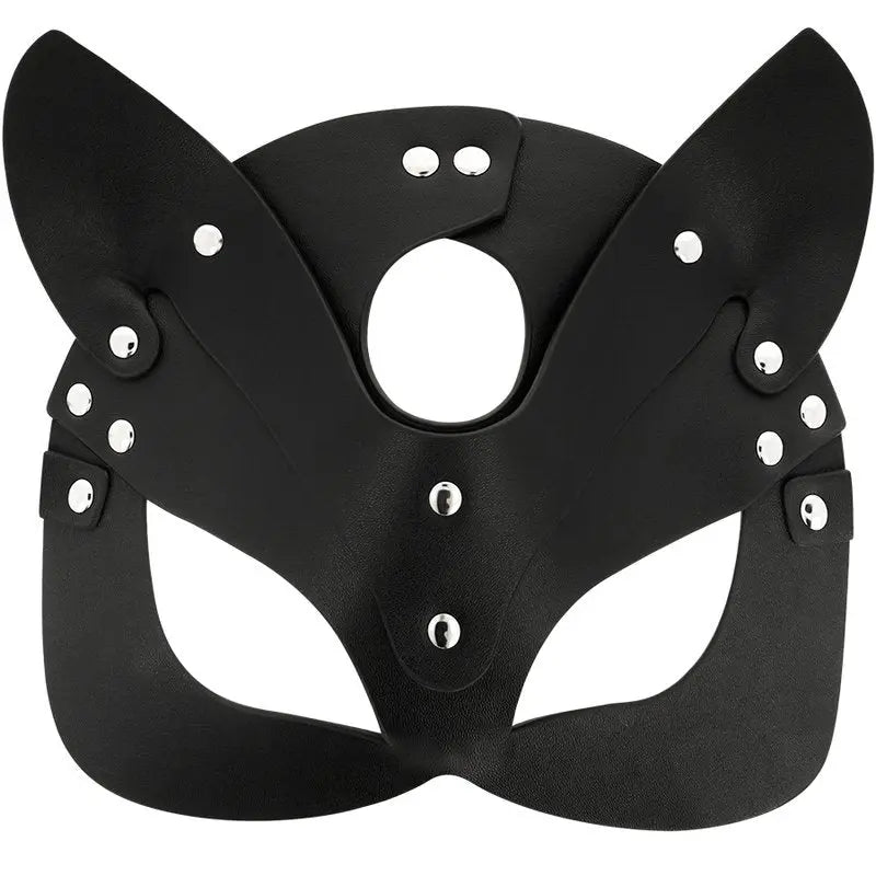 coquette chic desire - maschera vegana in pelle con orecchie di gatto Coquette chic desire Lingerie Harness Boutique