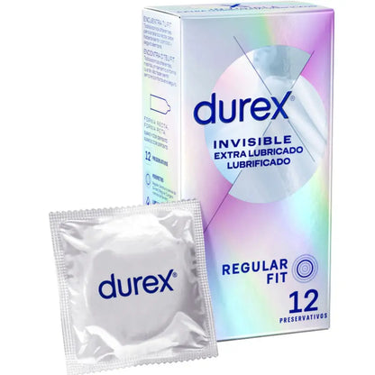 durex - invisibile extra lubrificato 12 unità Durex Lingerie Harness Boutique