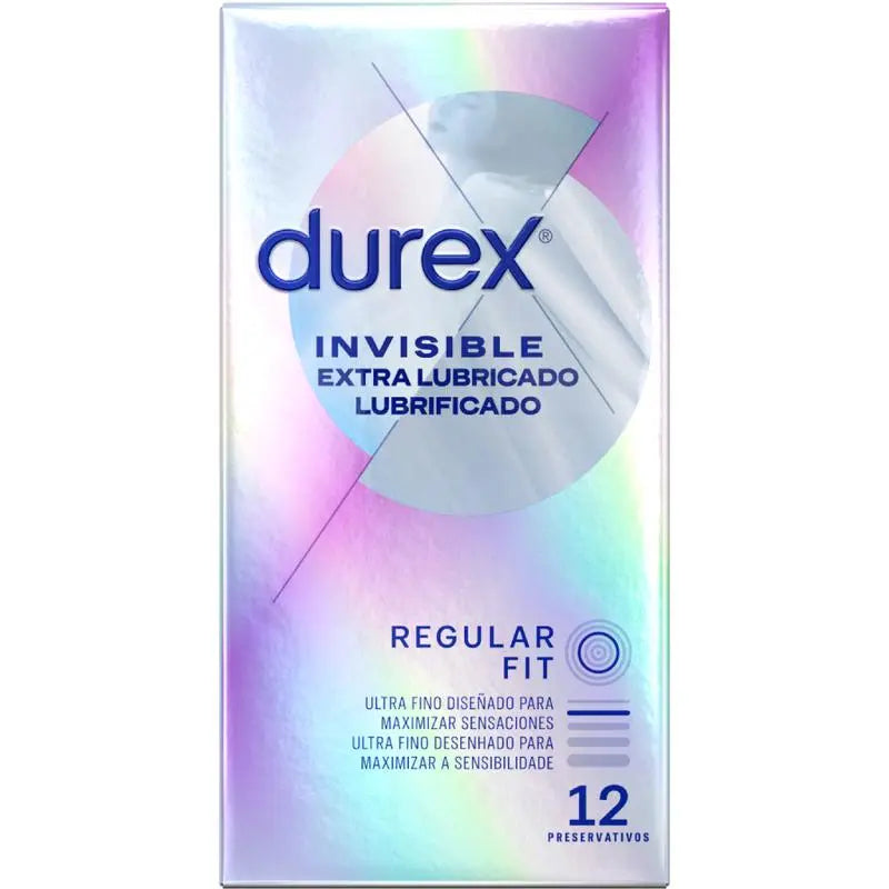 durex - invisibile extra lubrificato 12 unità Durex Lingerie Harness Boutique