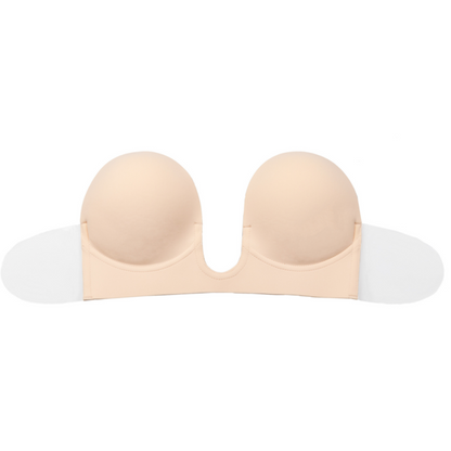 BYE-BRA - REGGISENO SENZA MANIGLIE EN U BEIGE COPPA E - BYE BRA - BRAS | Lingerie Harness Boutique