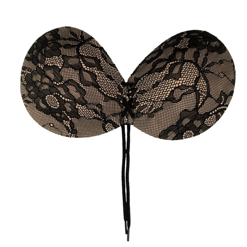 BYE-BRA - REGGISENO ADESIVO INTRECCIATO E RICAMATO COPPA E - BYE BRA - BRAS | Lingerie Harness Boutique