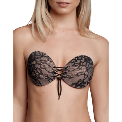 BYE-BRA - REGGISENO ADESIVO INTRECCIATO E RICAMATO COPPA E - BYE BRA - BRAS | Lingerie Harness Boutique
