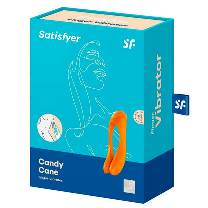 SATISFYER - CANDY CANE FINGER VIBRATOR ORANGE