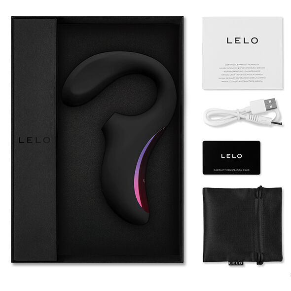 LELO - MASSAGGIATORE STIMOLAZIONE DOPPIA ASPIRAZIONE ENIGMA NERO - LELO | Lingerie Harness Boutique