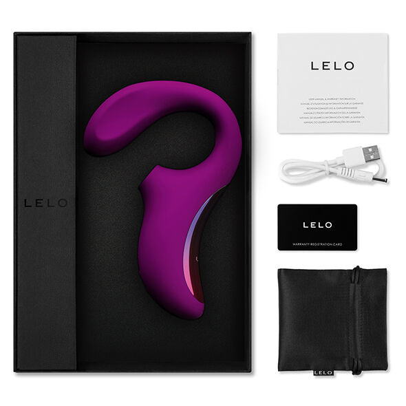 LELO - ENIGMA MASSAGGIATORE A DOPPIA ASPIRAZIONE ROSA PROFONDA - LELO | Lingerie Harness Boutique