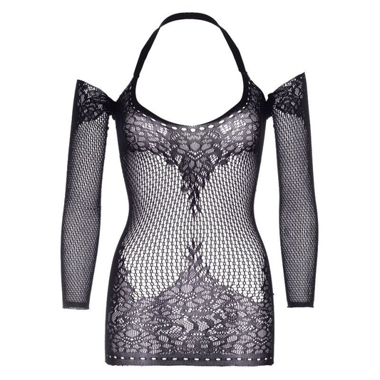 LEG AVENUE - MINIABITOTWIST HALTER IN PIZZO TAGLIA UNICA - LEG AVENUE DRESSES | Lingerie Harness Boutique