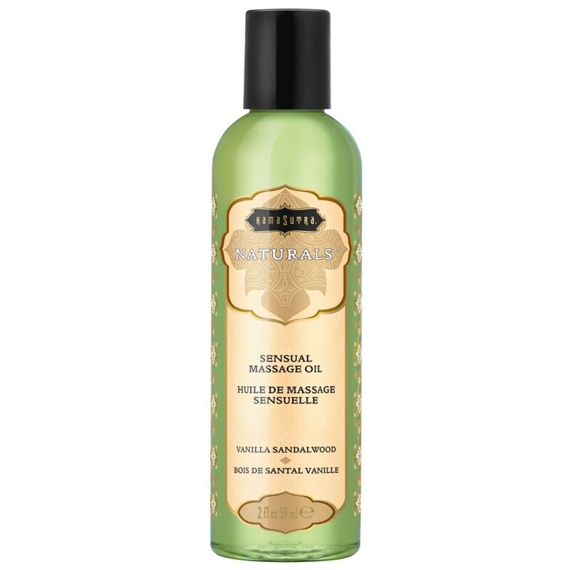 KAMASUTRA - OLIO DA MASSAGGIO NATURALE VANIGLIA SANDALO 59 ML - KAMASUTRA COSMETICS | Lingerie Harness Boutique
