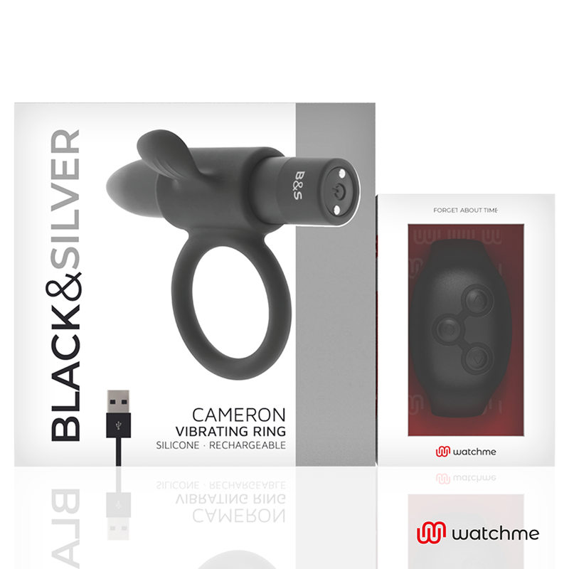 BLACK&SILVER - OROLOGIO COCKRING CON TELECOMANDO CAMERONME - BLACK&SILVER | Lingerie Harness Boutique
