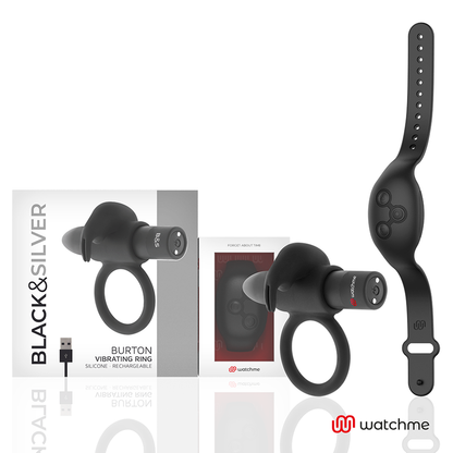 BLACK&SILVER - OROLOGIO COCKRING CON TELECOMANDO BURTONME - BLACK&SILVER | Lingerie Harness Boutique