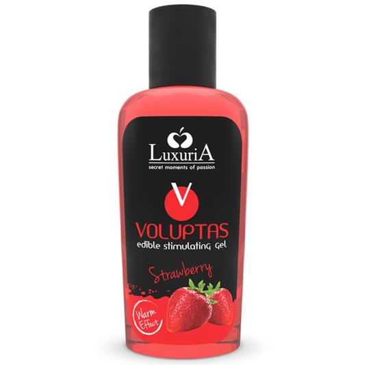 INTIMATELINE LUXURIA - VOLUPTAS GEL DA MASSAGGIO ALIMENTARE EFFETTO RISCALDANTE - FRAGOLA 100 ML - INTIMATELINE LUXURIA | Lingerie Harness Boutique