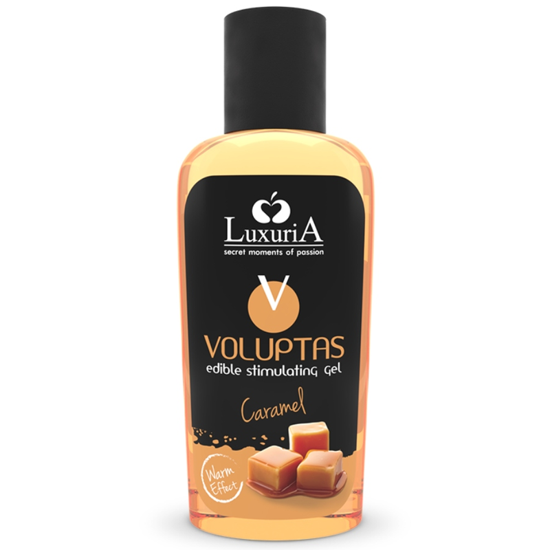INTIMATELINE LUXURIA - VOLUPTAS GEL DA MASSAGGIO ALIMENTARE EFFETTO RISCALDANTE - CARAMEL 100 ML - INTIMATELINE LUXURIA | Lingerie Harness Boutique