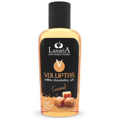 INTIMATELINE LUXURIA - VOLUPTAS GEL DA MASSAGGIO ALIMENTARE EFFETTO RISCALDANTE - CARAMEL 100 ML - INTIMATELINE LUXURIA | Lingerie Harness Boutique