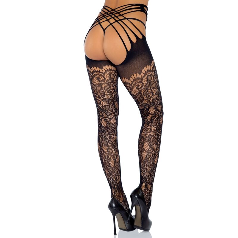 LEG AVENUE - CROTHLESS ONE SIZE FIBER WRAPPING TIGHTS