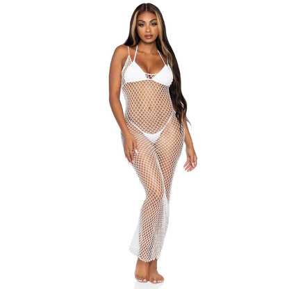 LEG AVENUE - MAXI ABITO IN RETE TWIST TAGLIA UNICA BIANCO - LEG AVENUE ACCESSORIES | Lingerie Harness Boutique