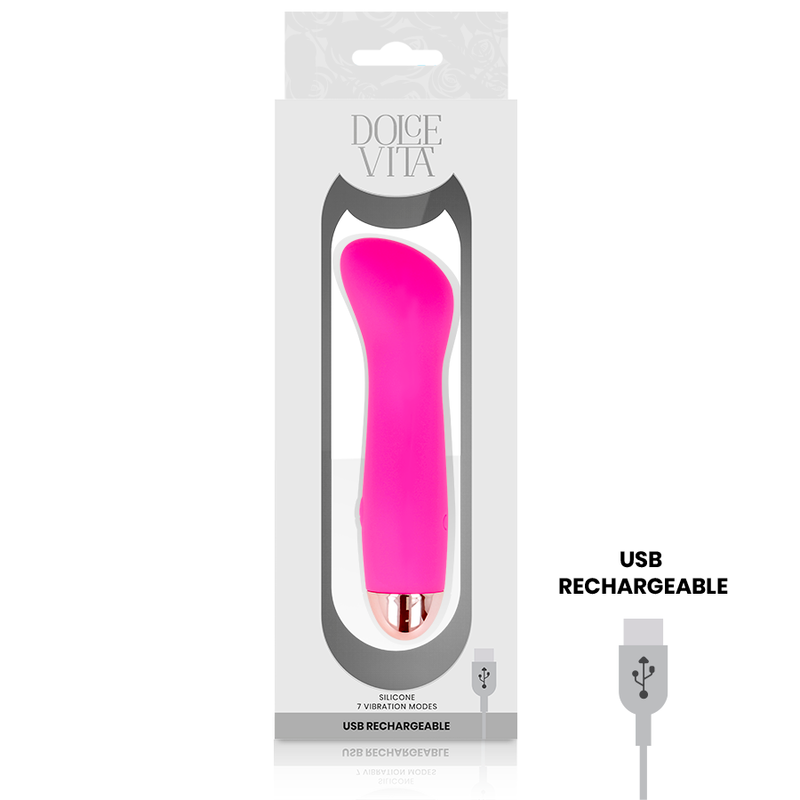 DOLCE VITA - VIBRATORE RICARICABILE ONE ROSA 7 VELOCITÀ