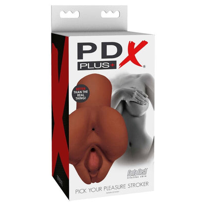 PDX PLUS - SCEGLI IL TUO MASTURBATORE DOPPIO MARRONE - PDX PLUS+ | Lingerie Harness Boutique