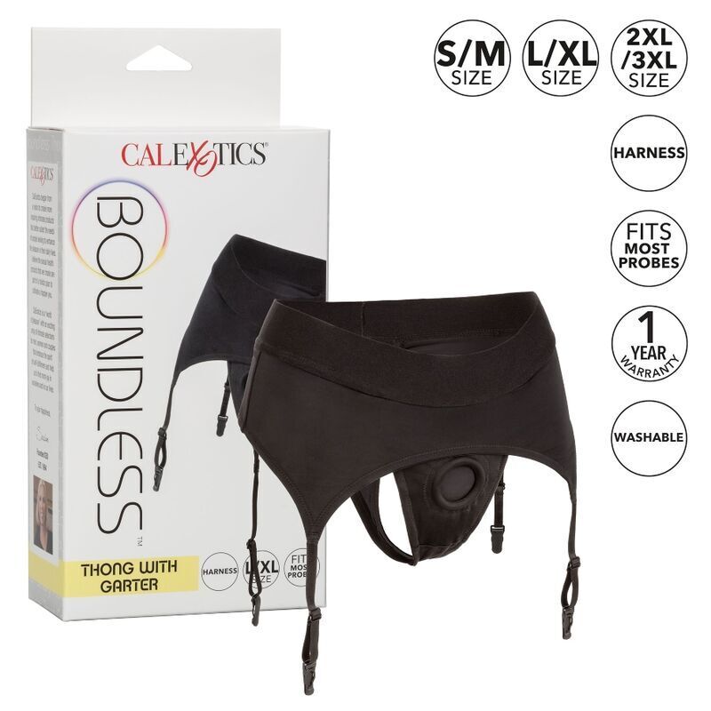CALEXOTICS - PERIZOMA SENZA SFILATURA CON GIARRETTIERA S/M - CALEXOTICS | Lingerie Harness Boutique