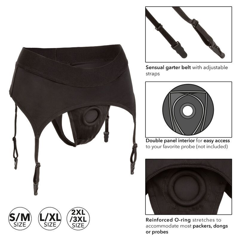 CALEXOTICS - PERIZOMA SENZA SFILATURA CON GIARRETTIERA S/M - CALEXOTICS | Lingerie Harness Boutique