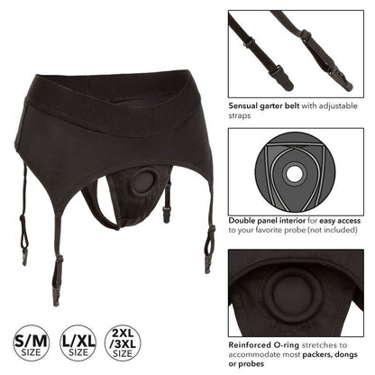 CALEXOTICS - PERIZOMA SENZA SFILATURA CON GIARRETTIERA S/M - CALEXOTICS | Lingerie Harness Boutique