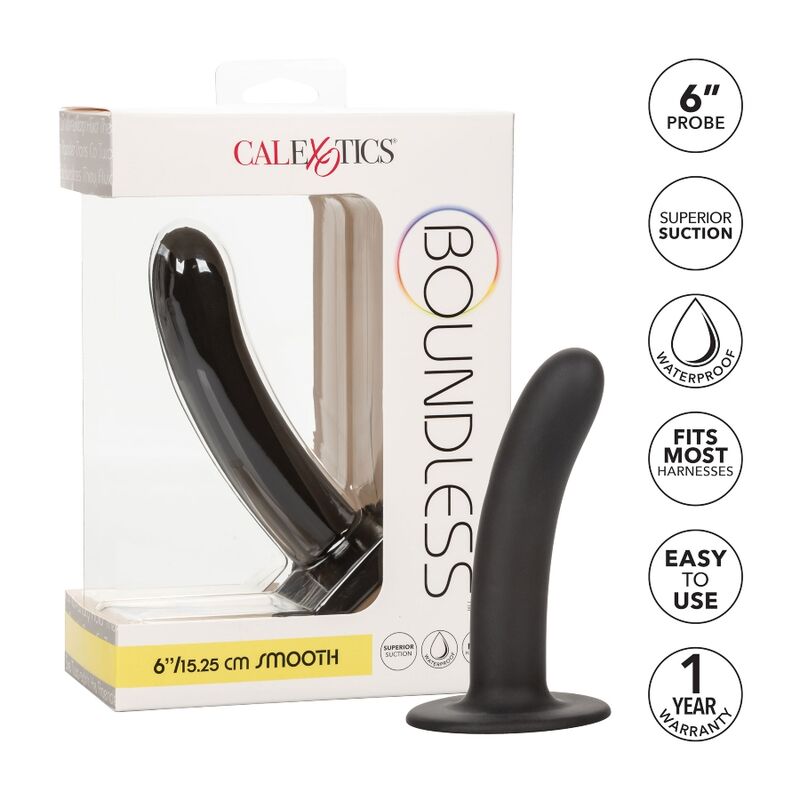 CALEXOTICS - BOUNDLESS DILDO 15.25 CM COMPATIBLE WITH SMOOTH HARNESS