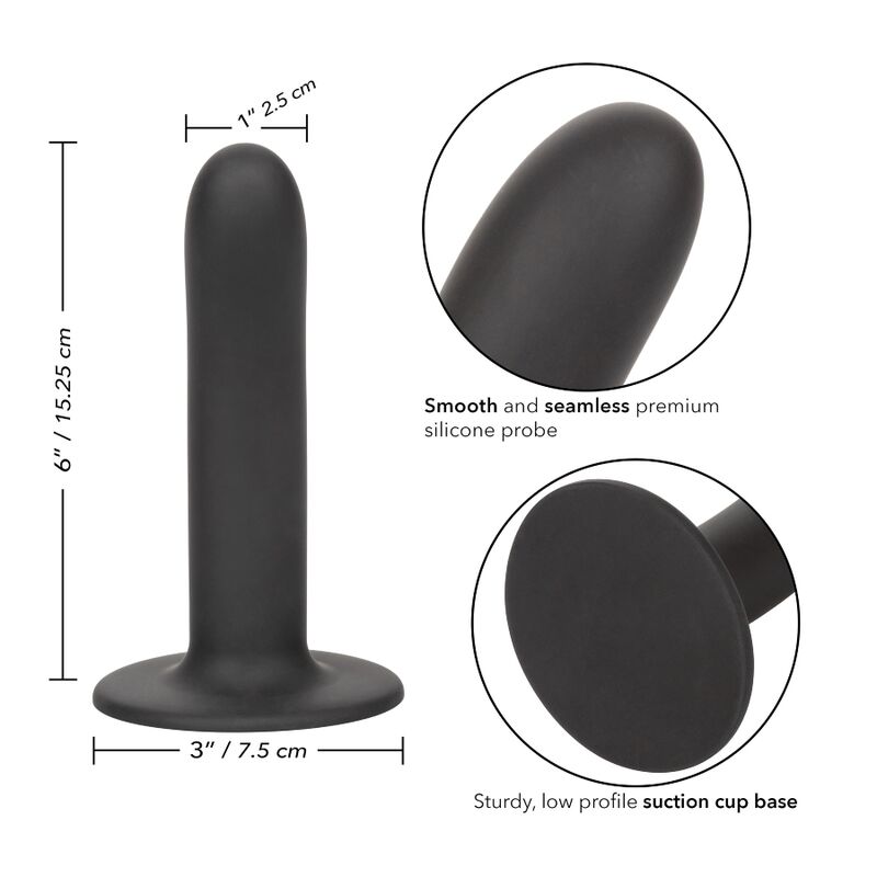 CALEXOTICS - BOUNDLESS DILDO 15.25 CM COMPATIBLE WITH SMOOTH HARNESS