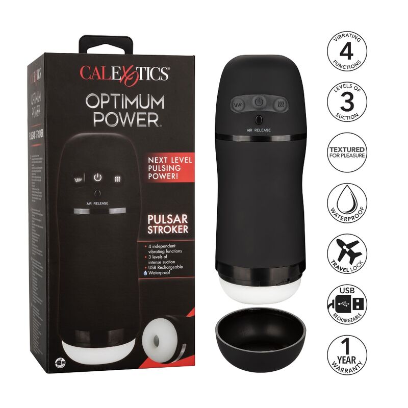 CALEXOTICS - OPTIMUM POWER STROKER FUNZIONI VIBRANTE E ASPIRANTE