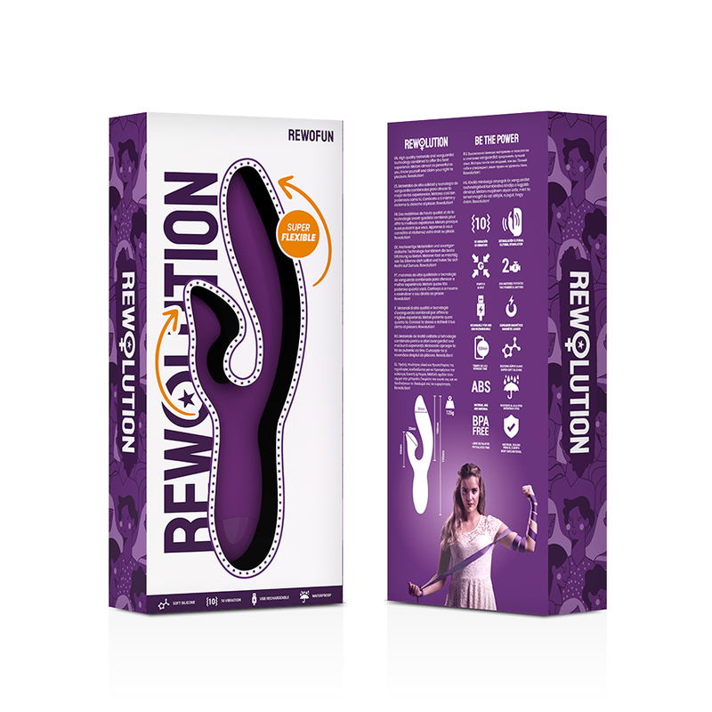 REWOLUTION - REWOFUN VIBRATORE FLESSIBILE CON CONIGLIO - REWOLUTION | Lingerie Harness Boutique