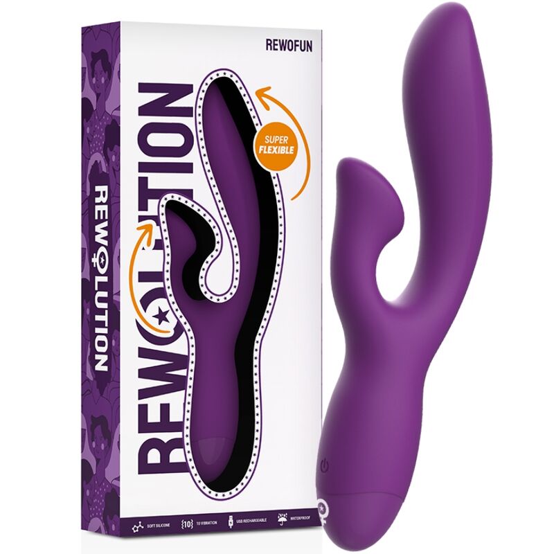 REWOLUTION - REWOFUN VIBRATORE FLESSIBILE CON CONIGLIO - REWOLUTION | Lingerie Harness Boutique