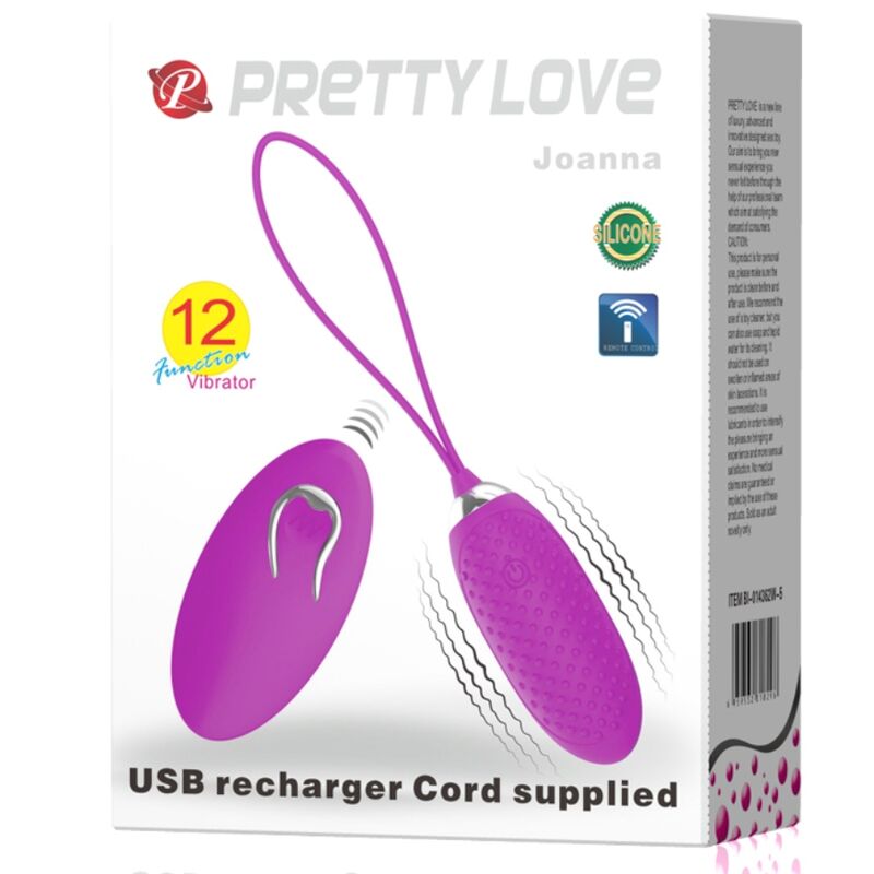 PRETTY LOVE - JOANNA UOVO VIBRANTE TELECOMANDO 12 MODALIT - PRETTY LOVE SMART | Lingerie Harness Boutique