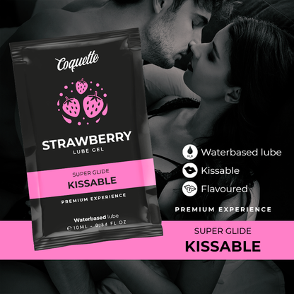COQUETTE CHIC DESIRE - LUBRIFICANTE KISSABLE A BASE ACQUA DI FRAGOLA POCKET 10 ML - COQUETTE COSMETICS | Lingerie Harness Boutique
