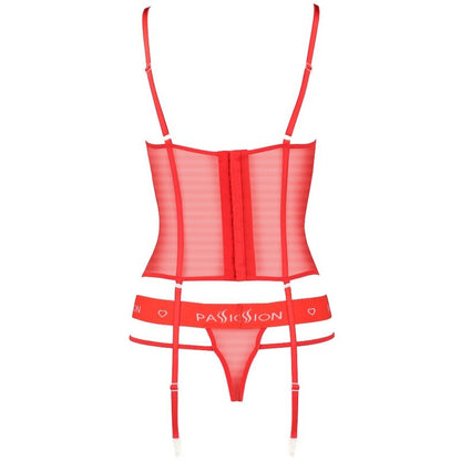 PASSION - CORSETTO KYOKA - ROSSO L/XL - PASSION WOMAN CORSETS | Lingerie Harness Boutique