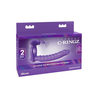 FANTASY C-RINGZ - SILICONE DOUBLE RABBIT VIBRATOR