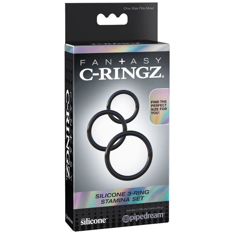 FANTASY C-RINGZ - SET 3 ANELLI STAMINA IN SILICONE - FANTASY C-RINGZ | Lingerie Harness Boutique