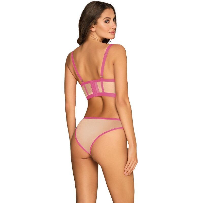 OBSESSIVE - NUDELIA PINK TWO PIECE SET S/M