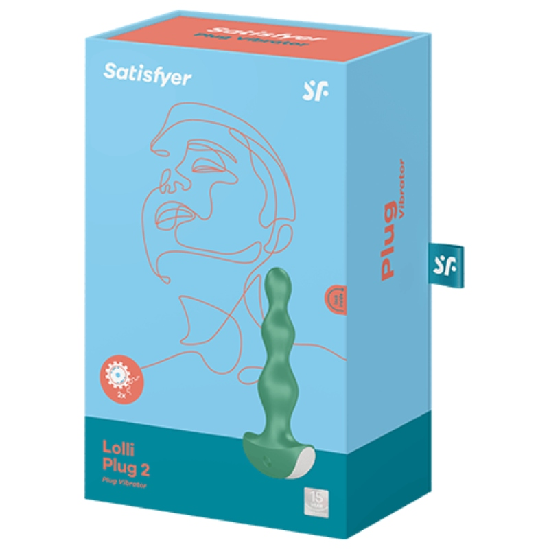 SATISFYER - LOLLI PLUG 2 GREEN VIBRATOR